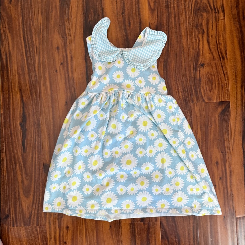 Blue and White Daisy Kids Dress